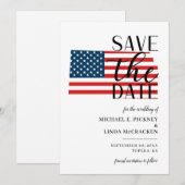 Patriottische Amerikaanse staat Kansas huwelijksre Save The Date (Voorkant / Achterkant)