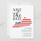 Patriottische Amerikaanse staat Kentucky Destinati Save The Date (Voorkant)