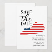 Patriottische Amerikaanse staat Kentucky Destinati Save The Date (Voorkant / Achterkant)