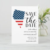 Patriottische Amerikaanse staat Nevada bestemming Save The Date (Staand voorkant)