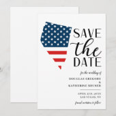 Patriottische Amerikaanse staat Nevada bestemming Save The Date (Voorkant / Achterkant)