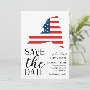 Patriottische Amerikaanse staat New York Destinati Save The Date
