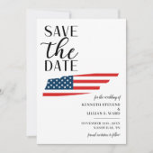 Patriottische Amerikaanse staat Tennessee bestemmi Save The Date (Voorkant)