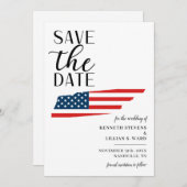 Patriottische Amerikaanse staat Tennessee bestemmi Save The Date (Voorkant / Achterkant)
