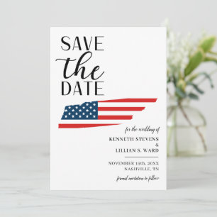 Patriottische Amerikaanse staat Tennessee bestemmi Save The Date