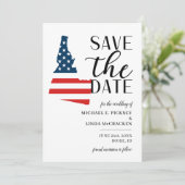 Patriottische Amerikaanse staatsvakantie Idaho huw Save The Date (Staand voorkant)