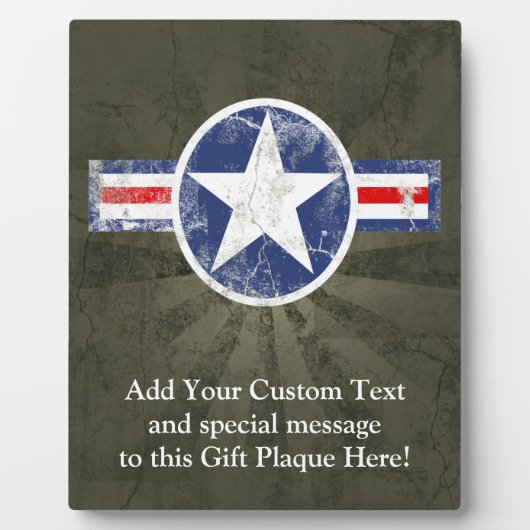 Patriottische  Amerikaanse Star Fotoplaat (Voorkant)