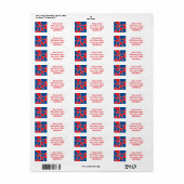 Patriottische Amerikaanse ster Etiket (Full Sheet)