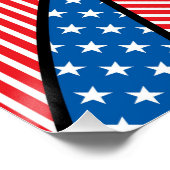 Patriottische Amerikaanse ster Perfect Poster (Hoek)