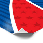 Patriottische Amerikaanse ster Poster (Hoek)