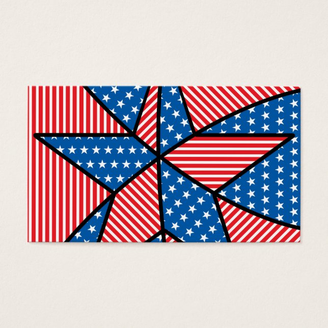 Patriottische Amerikaanse ster Visitekaartje (Voorkant)