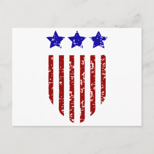 Patriottische Amerikaanse sterren en stripes Briefkaart
