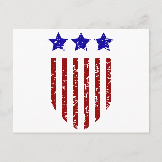 Patriottische Amerikaanse sterren en stripes Briefkaart (Voorkant)