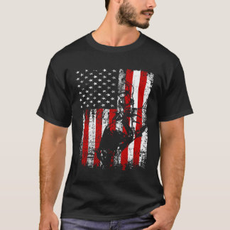 Patriottische Amerikaanse Stierrijden Heren Dames  T-shirt
