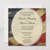 Patriottische Amerikaanse uitnodiging tot weddensc (Voorkant)