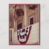 Patriottische Amerikaanse veranda Veterans Day-ans Briefkaart (Voorkant)