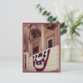 Patriottische Amerikaanse veranda Veterans Day-ans Briefkaart (Staand voorkant)