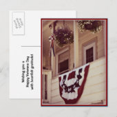 Patriottische Amerikaanse veranda Veterans Day kaa Briefkaart (Voorkant / Achterkant)