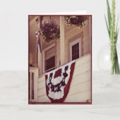 Patriottische Amerikaanse veranda Welkom Home Kaar Bedankkaart (Voorkant)