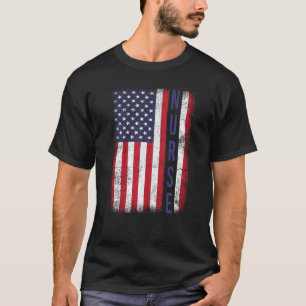 Patriottische Amerikaanse Verpleegster Vintage Usa T-shirt