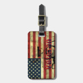Patriottische Amerikaanse veteraan Bagagelabels (Voorkant verticaal)