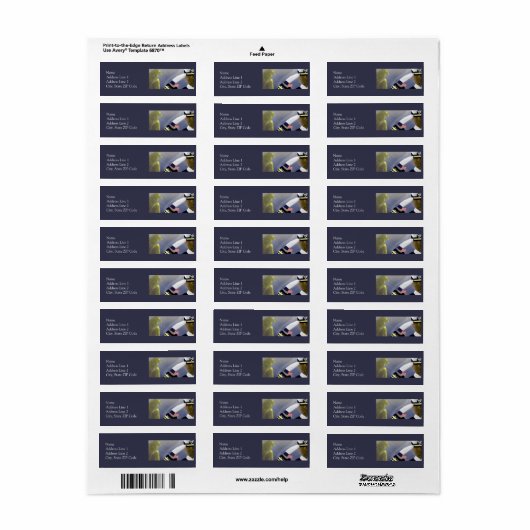 Patriottische Amerikaanse Veteran Art Return Label (Full Sheet)