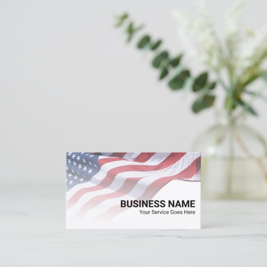 Patriottische Amerikaanse Veteranendienst Visitekaartje (Staand voorkant)