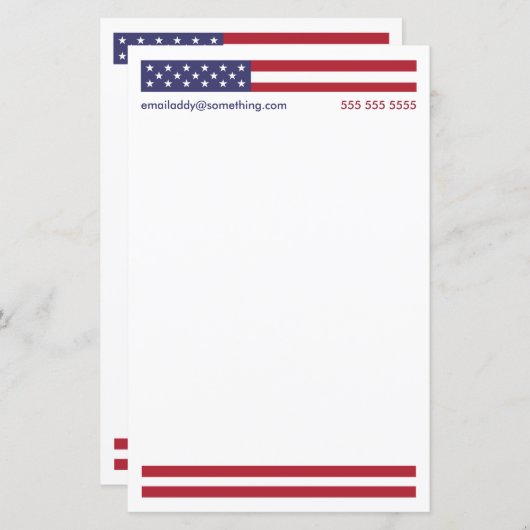 Patriottische Amerikaanse vlag (Voorkant / Achterkant)