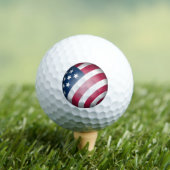 Patriottische Amerikaanse vlag, 3D-Wereldbol kunst Golfballen (Insitu Shirt)