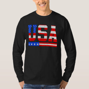 Patriottische  Amerikaanse vlag 4 juli Amerika T-shirt