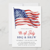 Patriottische Amerikaanse vlag 4 juli BBQ familie Kaart (Voorkant)