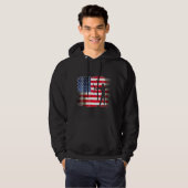 Patriottische Amerikaanse vlag 4 juli boogschutter Hoodie (Voorkant volledig)