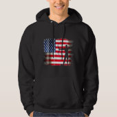 Patriottische Amerikaanse vlag 4 juli boogschutter Hoodie (Voorkant)
