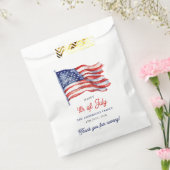 Patriottische Amerikaanse Vlag 4 juli Dank u Bedankzakje (Gezegeld)