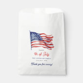 Patriottische Amerikaanse Vlag 4 juli Dank u Bedankzakje (Voorkant)