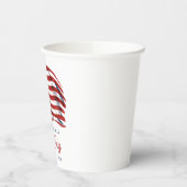 Patriottische Amerikaanse vlag 4 juli Familiereüni Papieren Bekers (Links)