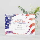 Patriottische Amerikaanse vlag | 4 juli Partij Kaart (Staand voorkant)