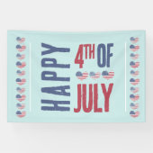 Patriottische Amerikaanse Vlag 4 juli Spandoek (Horizontaal)