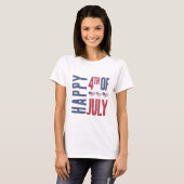 Patriottische Amerikaanse Vlag 4 juli T-shirt (Voorkant volledig)