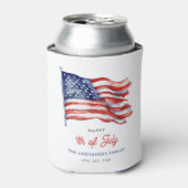 Patriottische Amerikaanse vlag 4 juli Welkomstbord Blikjeskoeler (Blikje Voorkant)
