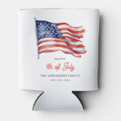 Patriottische Amerikaanse vlag 4 juli Welkomstbord Blikjeskoeler (Voorkant)