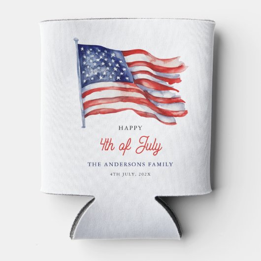 Patriottische Amerikaanse vlag 4 juli Welkomstbord Blikjeskoeler (Voorkant)