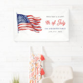 Patriottische Amerikaanse vlag 4 juli Welkomstbord Spandoek (Insitu)