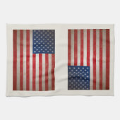 Patriottische Amerikaanse vlag 50 sterren Theedoek (Horizontaal)