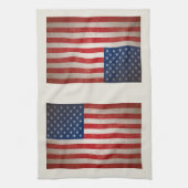 Patriottische Amerikaanse vlag 50 sterren Theedoek (Verticaal)