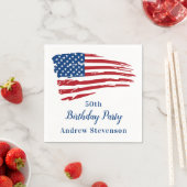 Patriottische Amerikaanse vlag 50th Birthday Party Servet (Insitu)