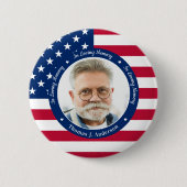 Patriottische Amerikaanse vlag Aangepast 2 Foto Me Ronde Button 5,7 Cm (Voorkant)