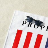 Patriottische Amerikaanse vlag, aangepast badhandd Strandlaken (In situ)