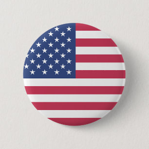 Patriottische Amerikaanse vlag Aangepast formaat p Ronde Button 5,7 Cm