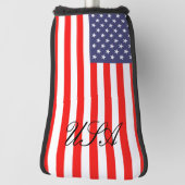 Patriottische Amerikaanse vlag, aangepast golfafde Golfheadcover (Draai 90)